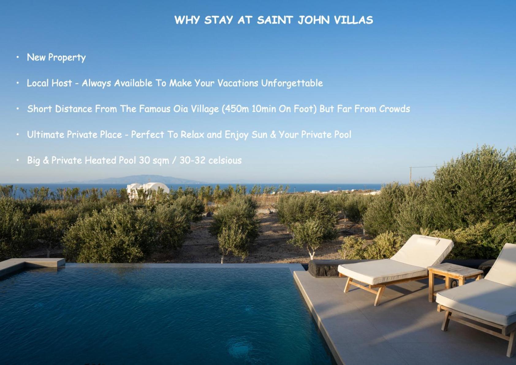 Saint John Oia-Villas With Private Heated Pool Exterior photo